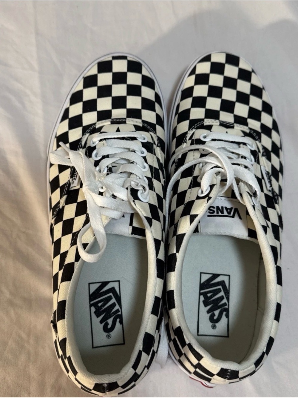 Vans Black & White Checkerboard Lace-Up Sneakers